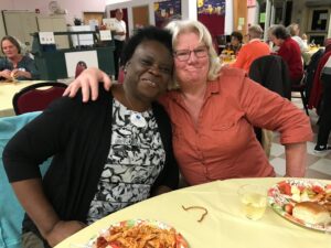 Volunteers enjoy the meal at our volunteer appreciation dinner