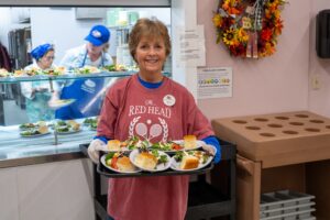 Sharon serves a great meal